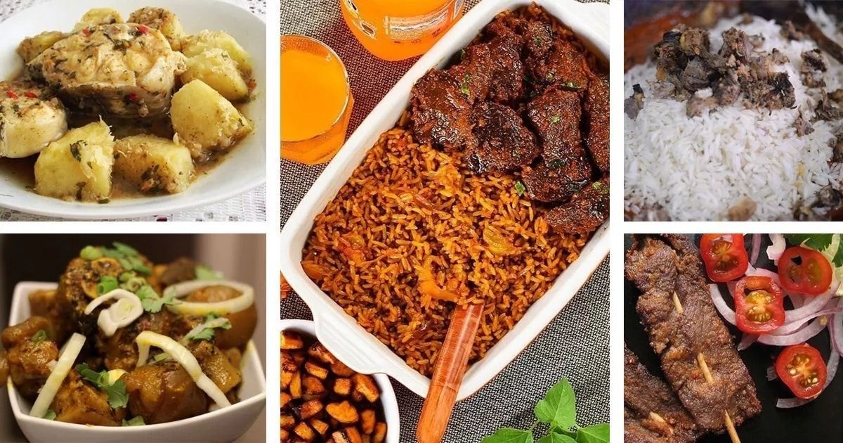 Images of different Nigerian dishes